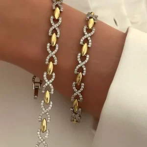 Infinity Bracelet gold & silver