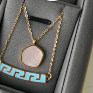 Two layer steel necklace